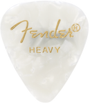 Fender Guitar Pick 351 Shape Classic Celluloid 1 Gross - Blanc Moto - Lourd / Ea.