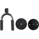 Levy's Smoke Forged Guitar Hanger with Black Leather