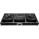 Odyssey FZ12CDJWXD2 - Flight case cercueil extra-profonde pour table de mixage DJ 12" et deux lecteurs multimédia grand format - Noir et argent