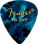 Fender Premium Celluloid 351 Shape Picks, Heavy, Ocean Turquoise, 12-Pack