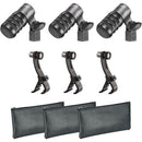 Audio Technica Atm 230Pk Hypercardioid Dynamic Instrument Microphone 3-Pack - Red One Music