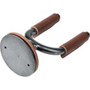 Levy's Smoke Forged Guitar Hanger with Brown Leather