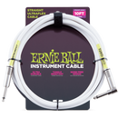 Câble d'instrument droit/angle Ernie Ball 6049EB (blanc) - 10'