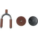 Levy's Smoke Forged Guitar Hanger with Brown Leather