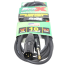 ProX-XC-PXM10 10 Ft. Unbalanced 1/4" TS-M to XLR3-M High Performance Audio Cable - Red One Music