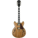 Ibanez AS93ZW-NT Artcore Expressionist, Gold Hw Zebra Wood-Natural - Red One Music