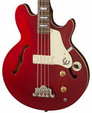 Epiphone EBJC Jack Casady Basse électrique semi-creuse (Bourgogne pétillante)