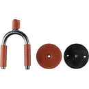 Levy's Smoke Forged Guitar Hanger avec cuir beige