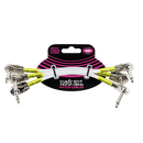 Ernie Ball 6052EB Câble de brassage à angle plat/angle plat de 6 po - paquet de 3, blanc