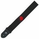 Profile PGS-CDN-C-BK Canada Guitar Strap in Black Cotton