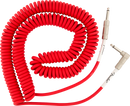 Câble d'instrument enroulé Fender ORIGINAL (Rouge Fiesta) - 30'