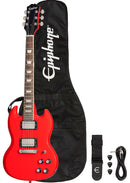 Epiphone POWER PLAYERS SG Electric Guitar Bundle - 3/4 Size (Lava Red)