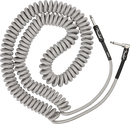 Fender PROFESSIONAL Coiled Instrument Cable (White Tweed) - 30ft
