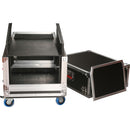 Gator G-TOUR-GRC-1406 ATA Console Wood Flight Rack Case - 14U Top 6U Bottom