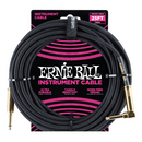 Ernie Ball 6058EB Tressé droit/angle (Noir) - 25'
