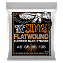 Ernie Ball 2813EB Cordes pour basse hybride Slinky Flatwound 45-105