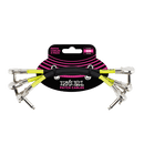 Ernie Ball 6059EB 6'' Pancake Patch Cables - 3 Pack, Neon Green