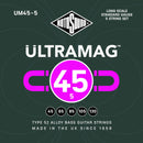 Rotosound UM45-5 Ultramag Type-52 Ensemble de basse 5 cordes en alliage (45-130)