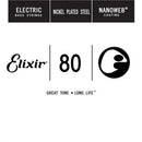 Elixir 15380 Corde de basse électrique avec revêtement Nanoweb - .080