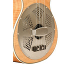 Ukulélé à résonateur en érable bouclé RESOMAPLE/C de couleur or avec housse de transport