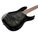 Ibanez GRG7221QATKS Gio Series 7 String Electric Guitar (Quilted Maple Black)