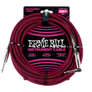 Ernie Ball 6062EB Straight/Angle Braided Cable (Red/Black) - 25'