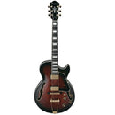 Ibanez AG95QA-DBS Hollow Electric Guitar - Red One Music
