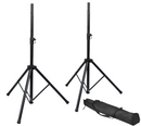 Gator Frameworks RI-SPKRSTDSET Pair of Rok-It Tripod Base Speaker Stands w/ Bag