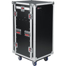 Gator G-TOUR 10X16 PU Pop-Up Console Rack Case - 10 Space Top & 16 Space Front & Rear Rackable Audio Equipment