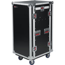 Gator G-TOUR 10X16 PU Pop-Up Console Rack Case - 10 Space Top & 16 Space Front & Rear Rackable Audio Equipment