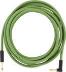 Câble pour instrument droit/angle en chanvre Fender FESTIVAL (vert) - 18,6'
