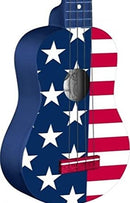Stagg US-USA-FLAG Graphic Series Ukulélé soprano traditionnel dans un sac de transport en nylon noir