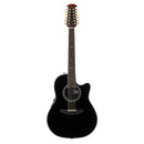 Ovation 2751AX-5 Timeless™ Elite® - Guitare électro-acoustique à pan coupé à contour profond 12 cordes - Noir