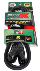 ProX XC-XLR05FR Balanced Right-Angle XLR-F to XLR-M High Performance Audio Cable Female - 5 Feet