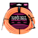 Ernie Ball 6084EB Straight/Angle Braided Cable (Neon Orange) - 18'