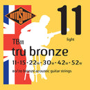 Rotosound TB11 Tru Bronze 80/20 Ensemble de guitare acoustique 11-52