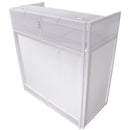 ProX XF-VISTAWHMK2 Vista DJ Booth Facade Table Station (White)