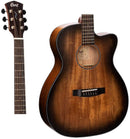 Cort CORE-OC-AMH-OPBB - Guitare acoustique OM Body avec étui - Acajou Black Burst