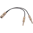 Whirlwind YS2M 1.5' Y-Adapter Cable; 1/4 TRSF to 2 1/4 TRSM - Red One Music