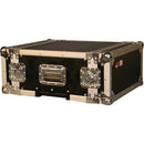 Gator G-TOUR 4UW ATA Wood Flight Rack Case w/ Wheels - 4U, 19" Deep