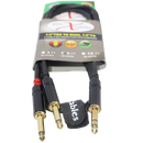 ProX-XC-SYP05 5 Ft. Unbalanced TRS-M Stereo to Dual TS-M High Performance Audio Y Cable - Red One Music