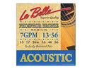 La Bella 7GPM Phosphor Bronze Medium Acoustic Guitar Strings 13-56 - Red One Music