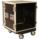 Gator G-TOUR 14U CAST Tour Style ATA Flight Rack Case avec roulettes - 14U, 19" de profondeur 