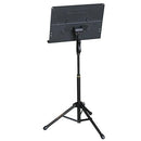 Hercules Bs408B Ez Grip 3-Section Tripod Orchestra Stand W Foldable Desk - Red One Music
