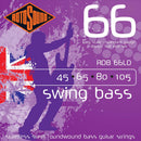 Rotosound RDB66LD Swing Bass 66 Stainless Steel Double Ball End Bass Guitar Strings - Red One Music