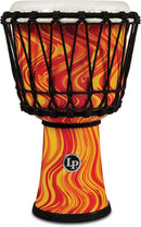 Latin Percussion LP1607OM World Rope Circle Djembe - 7" (Orange Marble)