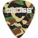 Boss BPK-12-CM Celluloid Guitar Picks Camo Medium 12 pcs - Red One Music