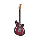Guitare électrique Reverend AIRSONIC W avec micros Railhammer (éclat rouge métallisé)