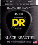 DR Handmade Strings BKB5-130 Pack de 5 cordes pour basse avec revêtement Black Beauties - Moyen (45-130)