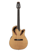 Ovation CE44C-4A Celebrity Elite®, guitare classique, profondeur moyenne – Naturel vieilli
